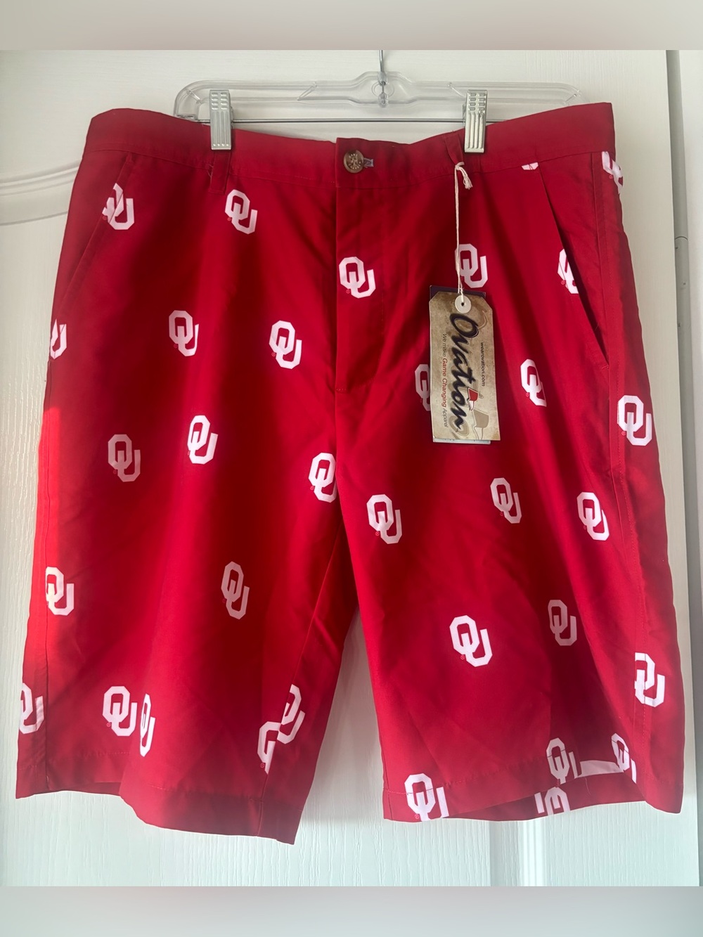 Oklahoma Sooners Shorts Mens 36 Red NCAA Football Boomer Sooner Made in USA